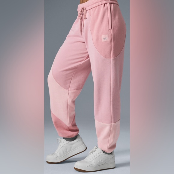 ALO Yoga Make Waves Sweatpant Sunset Pink Tonal S